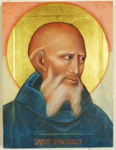 St Benedict Icon by Christine Hales