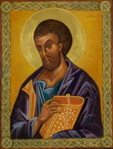 Saint Luke Icon by Christine Simoneau Hales