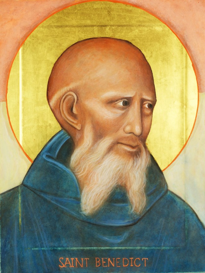 Saint Benedict Icon by CS Hales