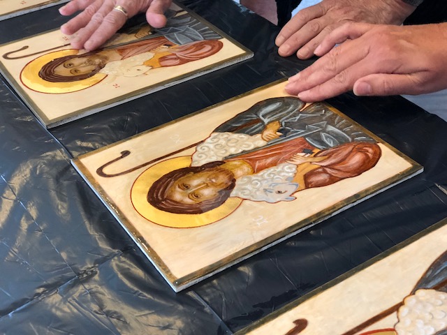 Good Shepherd Icon, Icon Painting Class, Byzantine icon