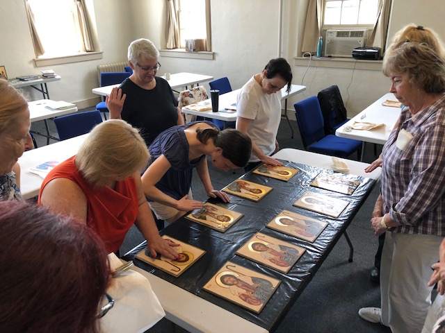 Russian icons, Icon painting retreat, modern icons