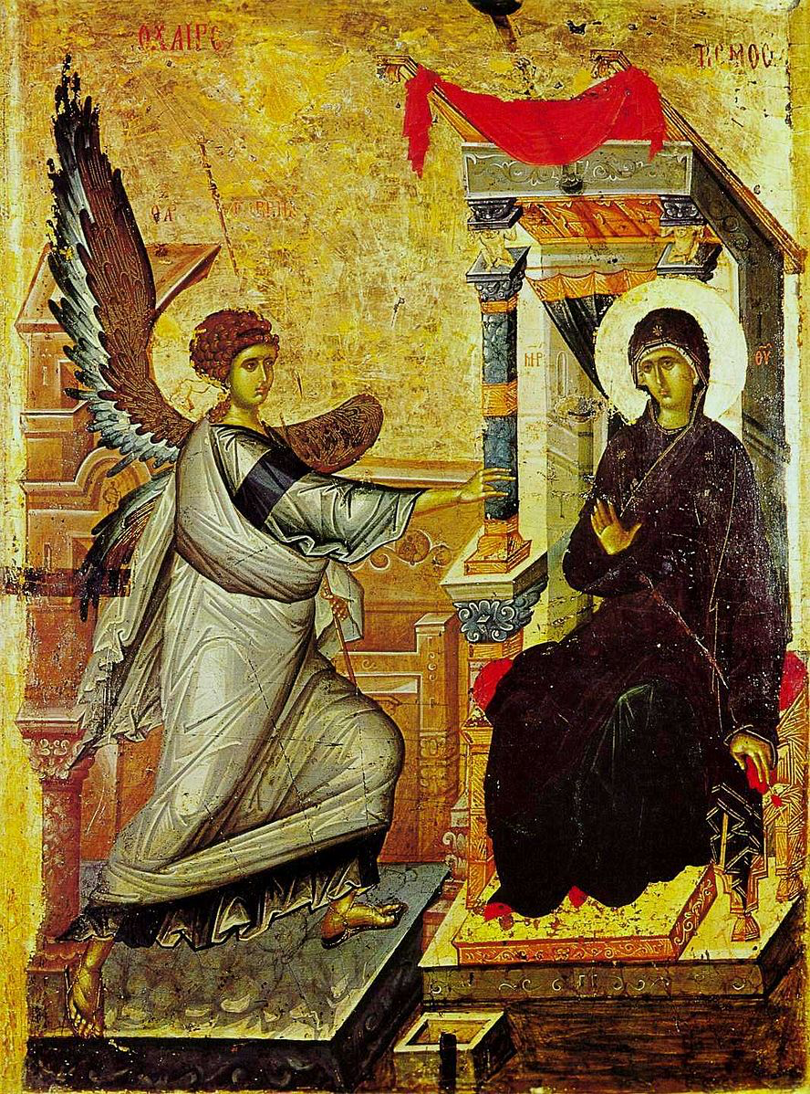 Annunciation Icon by Ohrid, 14th Century