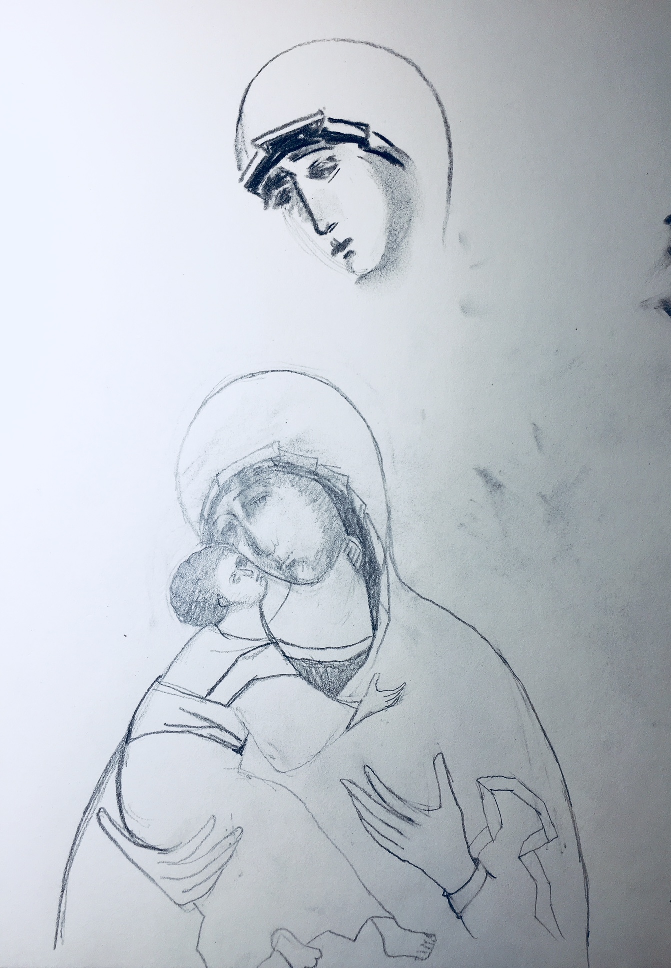 Icon Drawing by Christine Hales