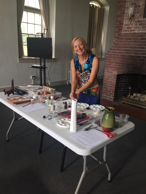 Christine Hales teaching at Holy Cross Monastery
