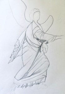Archangel Gabriel Drawing, Christine Hales
