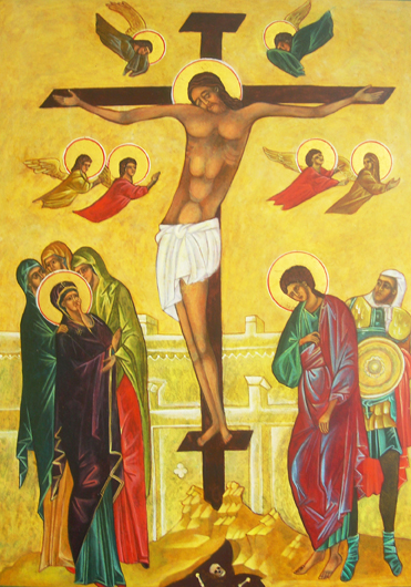 Crucifixion Icon by Christine Hales
C